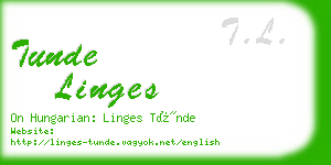 tunde linges business card